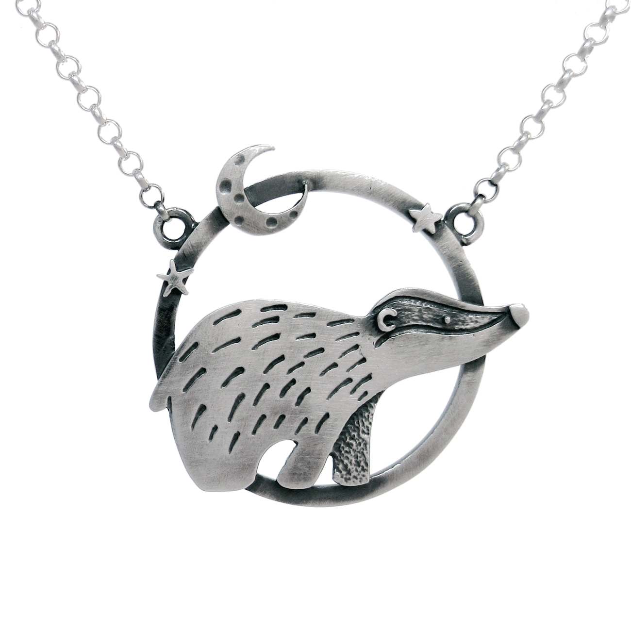 Moonlight Collections 30mm Eric Necklace Name Custom Monogrammed Name Necklace Personalized Sterling Silver (20inch-24inch Chain) Silver　並行輸入品 Divine Moonlight Mist | Sisal Carpet | Crucial Trading